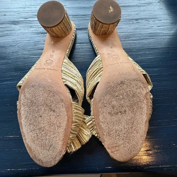 Loeffler Randall Emilia Knot Slide in Gold - Picture 4 of 4